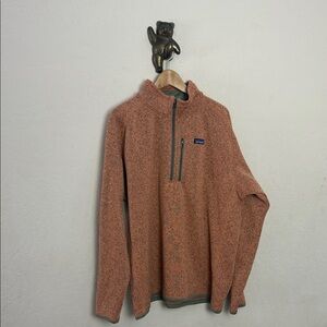 Patagonia Men's Half Zip-Up Sweater in Orange size xxl